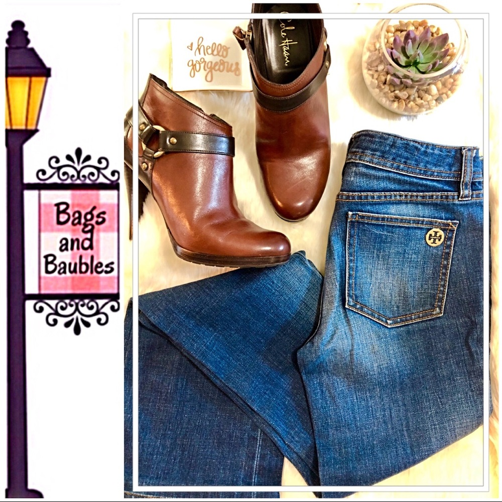 TORY BURCH Classic Tory Jeans, Size 26